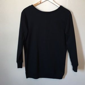 BP | Black Open V-Back Tunic Sweatshirt Small